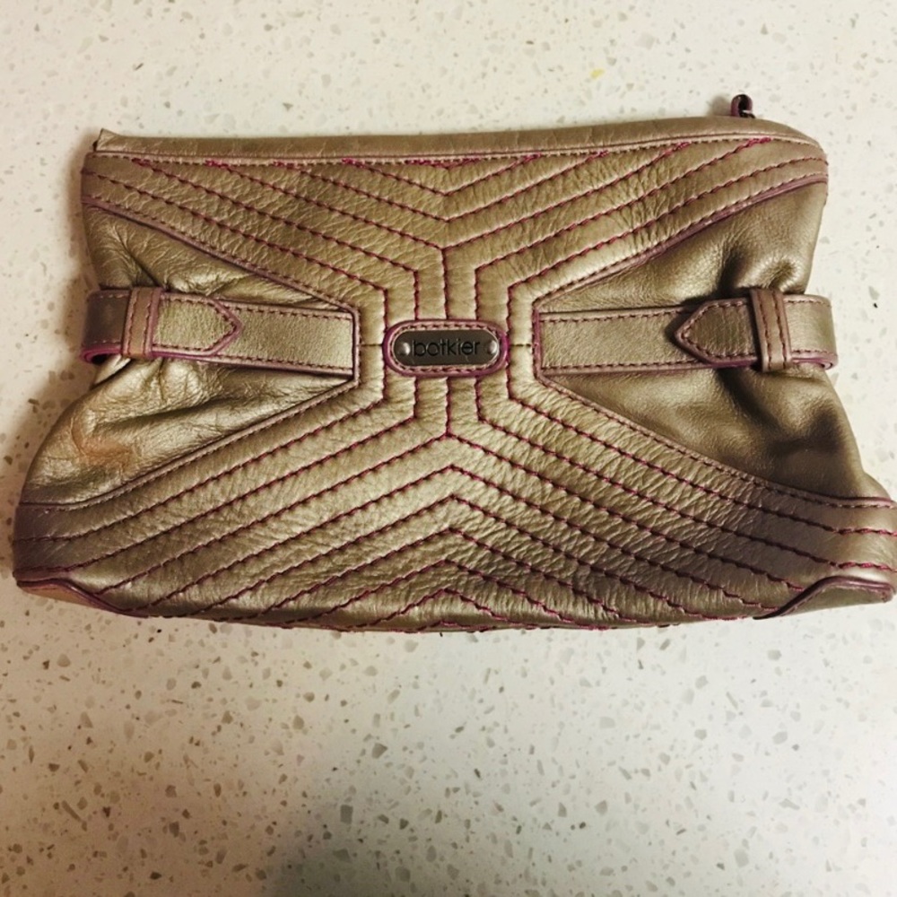 Botkier Clutch in Metallic and Pink